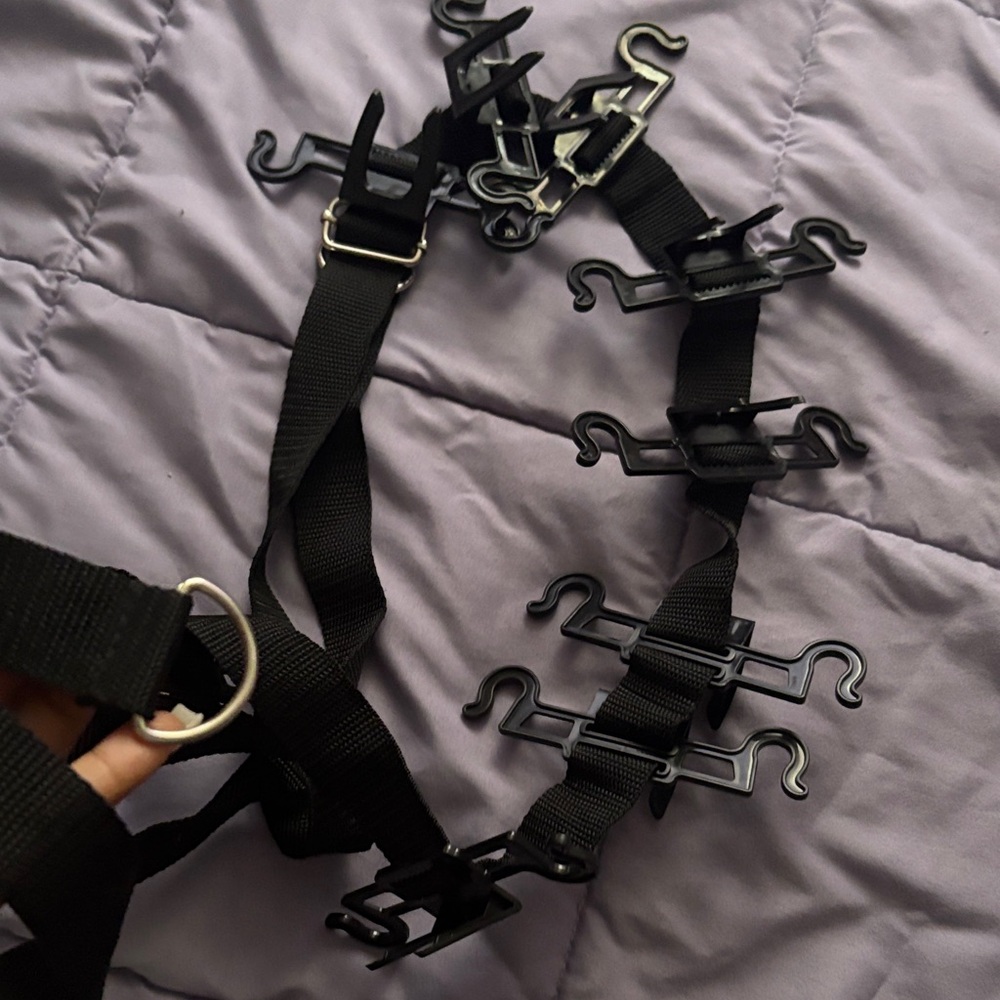Black Adjustable Strap with Hooks